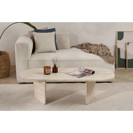 Diivanilaud ROND 130x65 cm beež