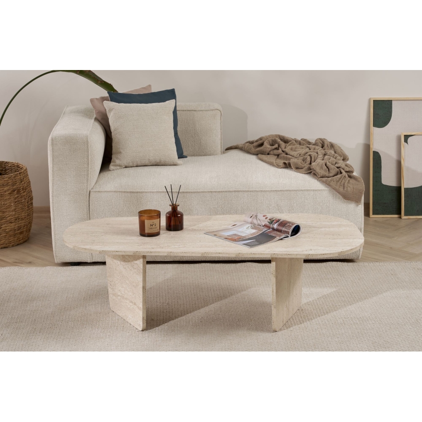 Diivanilaud ROND 130x65 cm beež