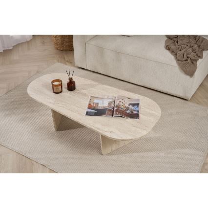 Diivanilaud ROND 130x65 cm beež