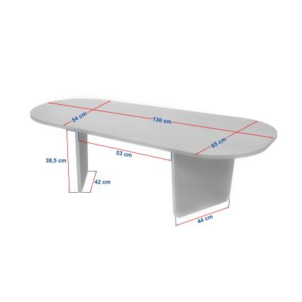 Diivanilaud ROND 130x65 cm beež