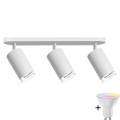 Dimmable LED RGBW vannatuli TURYN 3xGU10/6.5W/230V 2700-6500K Wi-Fi IP44 valge