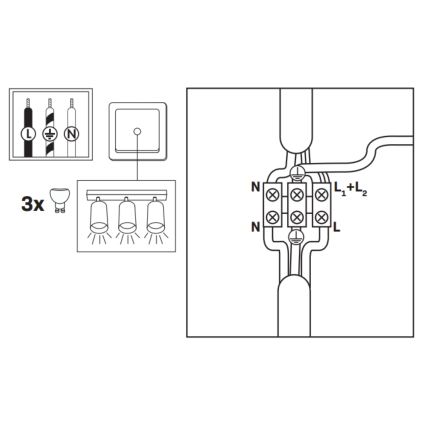 Dimmable LED RGBW vannatuli TURYN 3xGU10/6.5W/230V 2700-6500K Wi-Fi IP44 valge