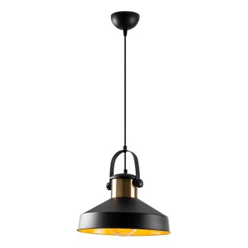 DODO kaabliga rippvalgusti 1xE27/40W/230V must/pronks