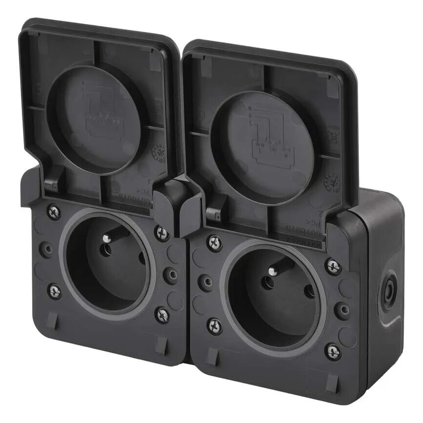 Double pistik esemele humid environment IP55