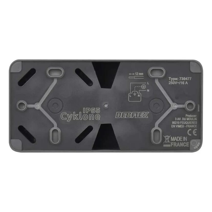 Double pistik esemele humid environment IP55