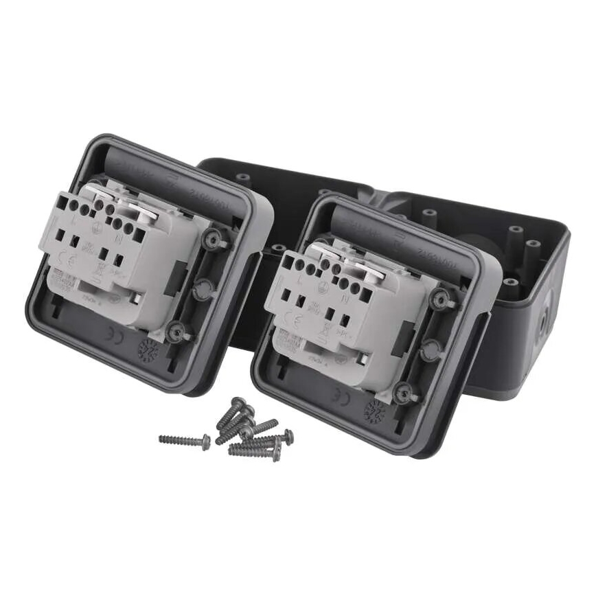 Double pistik esemele humid environment IP55