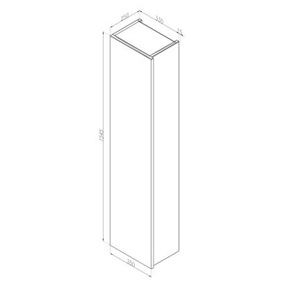 Dřevojas - Riputatav vannitoakapp ZYLO 35x155 cm tume tamm