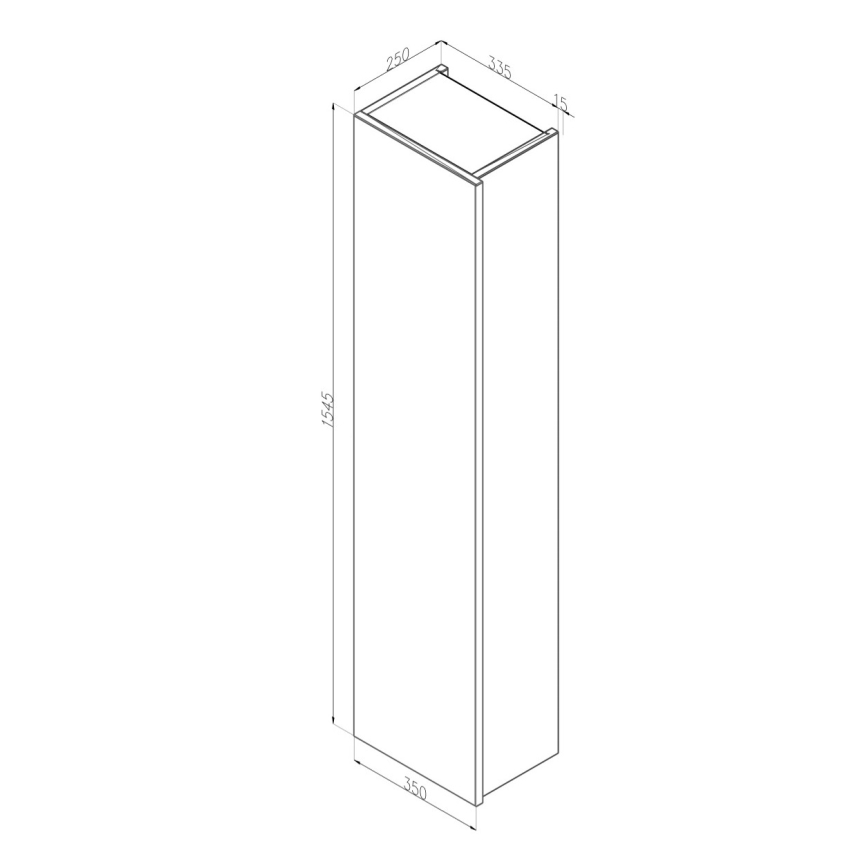 Dřevojas - seinale kinnitatav vannitoakapp ZYLO 35x155 cm tamm
