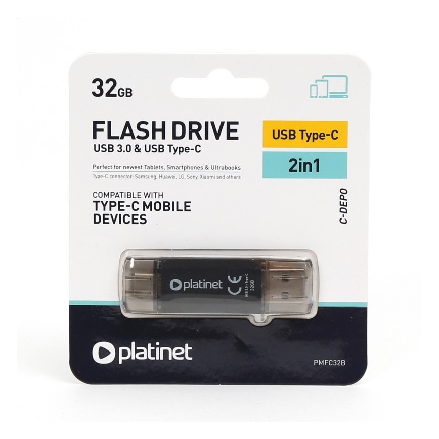 Dual Mälupulk USB + USB-C 32GB