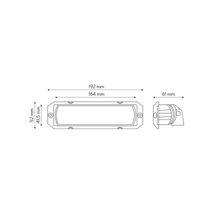 LED-punktvalgusti sõidukile DUO BLACK LED/32W/9-36V IP69 6000K ristkülikukujuline