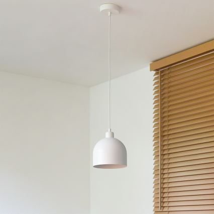 Duolla - IRONLINE ripplamp kaabliga 1xE27/15W/230V läbimõõt 17 cm valge