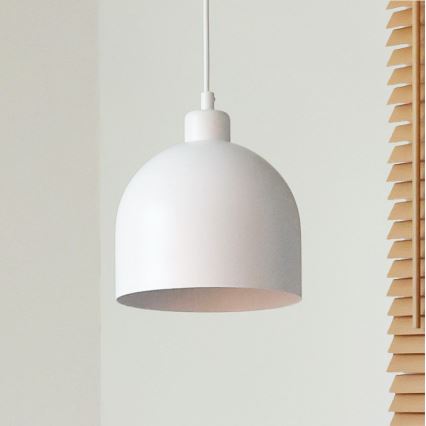 Duolla - IRONLINE ripplamp kaabliga 1xE27/15W/230V läbimõõt 17 cm valge