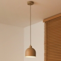 Duolla - Kaabliga ripatslamp IRONLINE 1xE27/15W/230V, läbimõõt 17 cm, beež