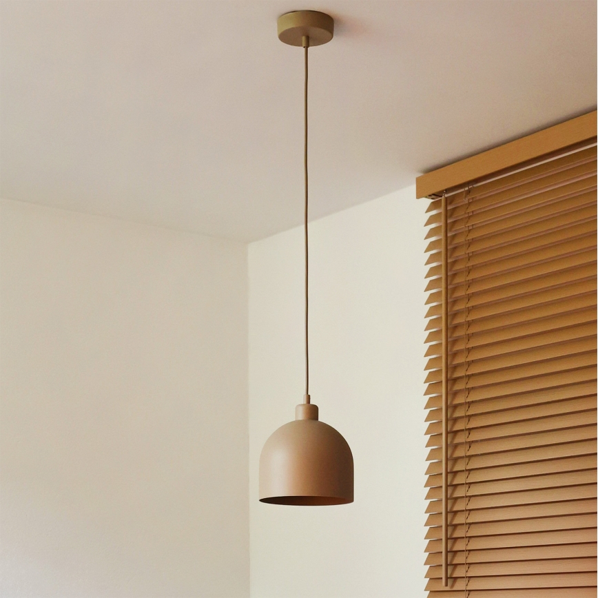 Duolla - Kaabliga ripatslamp IRONLINE 1xE27/15W/230V, läbimõõt 17 cm, beež