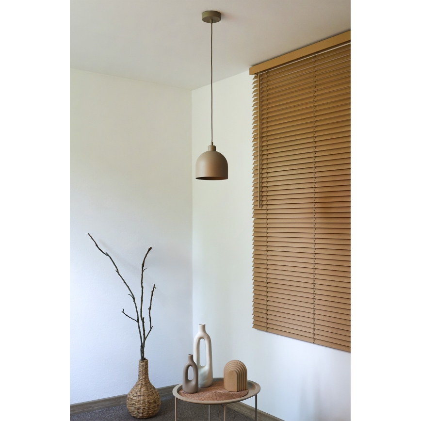 Duolla - Kaabliga ripatslamp IRONLINE 1xE27/15W/230V, läbimõõt 17 cm, beež