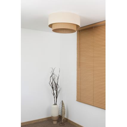 Duolla - Laelamp BOHO 3xE27/15W/230V Ø 60 cm kreemjas/beež