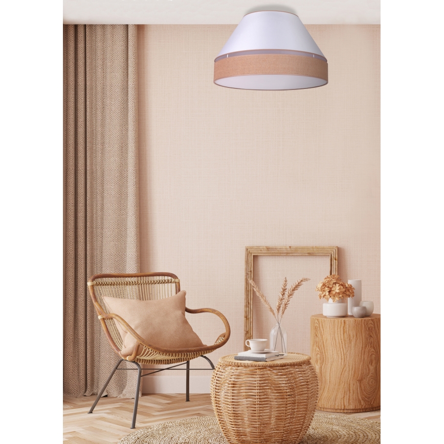 Duolla - Laevalgusti AVIGNON 1xE27/15W/230V d. 50 cm valge/pruun