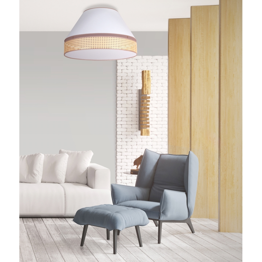 Duolla - Laevalgusti AVIGNON 3xE27/15W/230V d. 60 cm valge/punutud