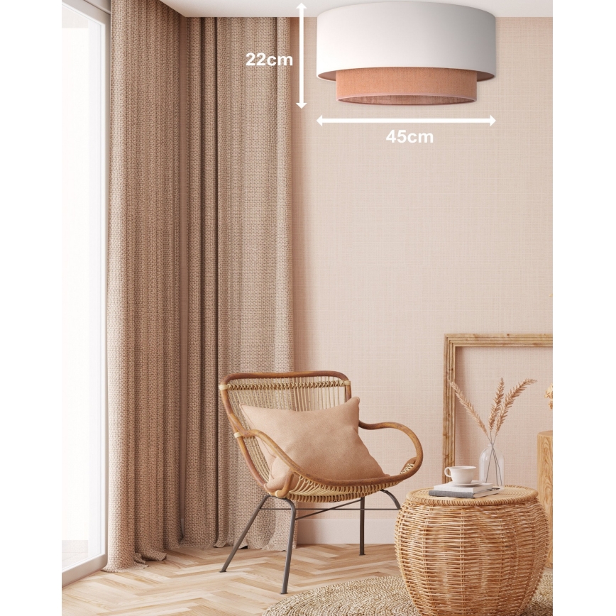 Duolla - Laevalgusti BOHO 1xE27/15W/230V d. 45 cm beež/pruun