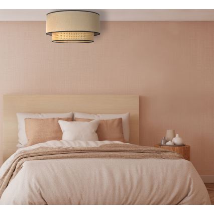 Duolla - Laevalgusti BOHO 1xE27/15W/230V d. 45 cm beež/rotang