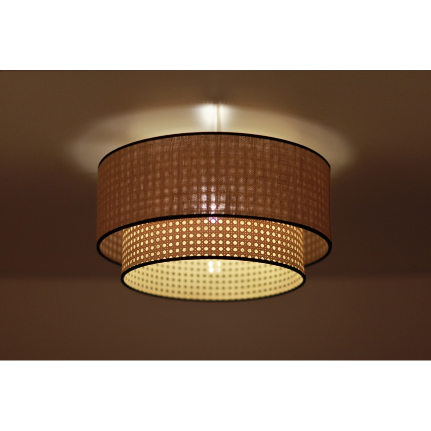 Duolla - Laevalgusti BOHO 1xE27/15W/230V d. 45 cm beež/rotang