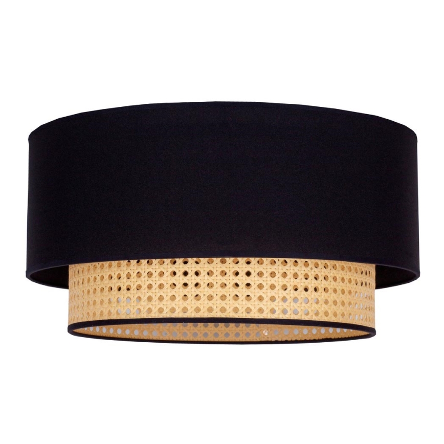 Duolla - Laevalgusti BOHO 1xE27/15W/230V d. 45 cm must/rotang