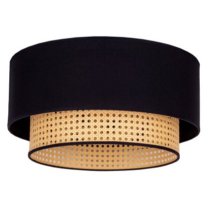 Duolla - Laevalgusti BOHO 1xE27/15W/230V d. 45 cm must/rotang