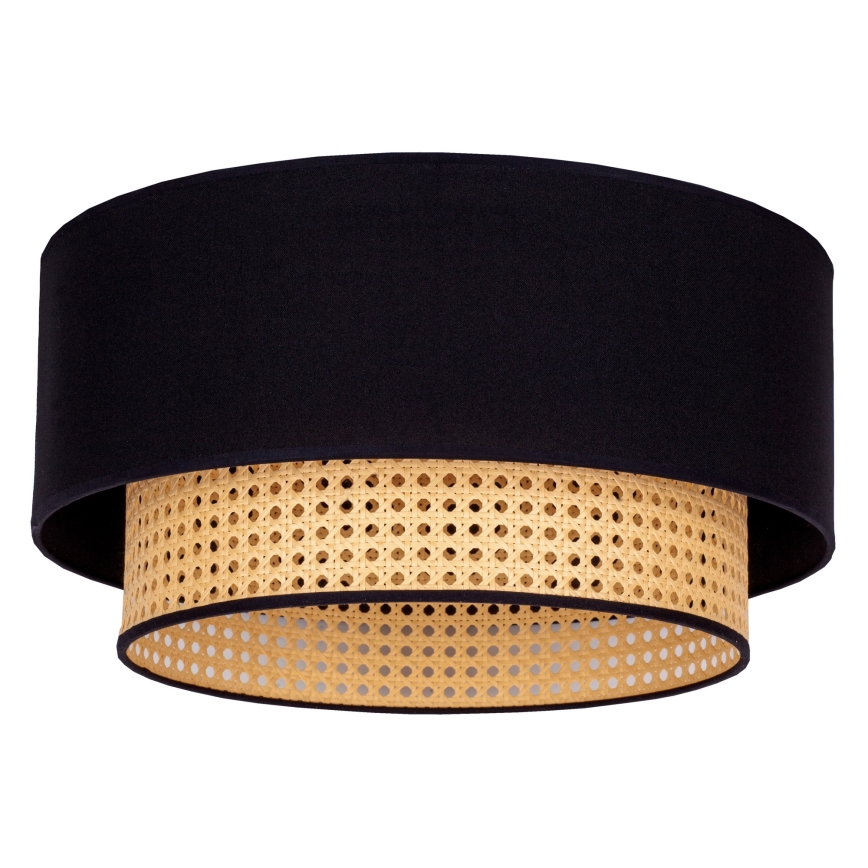 Duolla - Laevalgusti BOHO 1xE27/15W/230V d. 45 cm must/rotang