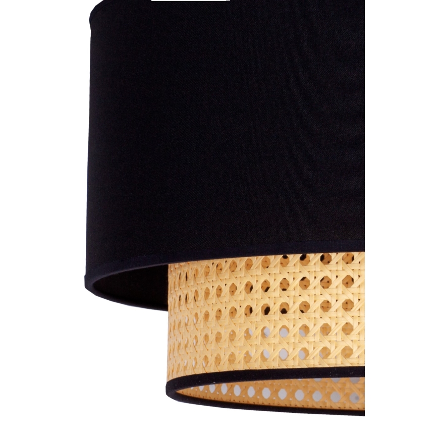 Duolla - Laevalgusti BOHO 1xE27/15W/230V d. 45 cm must/rotang