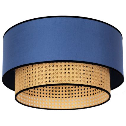 Duolla - Laevalgusti BOHO 1xE27/15W/230V d. 45 cm sinine/rotang