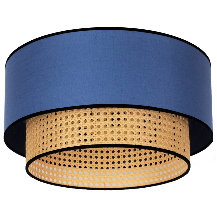 Duolla - Laevalgusti BOHO 1xE27/15W/230V d. 45 cm sinine/rotang