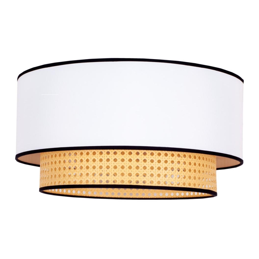 Duolla - Laevalgusti BOHO 1xE27/15W/230V d. 45 cm valge/rotang