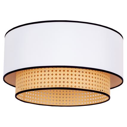 Duolla - Laevalgusti BOHO 1xE27/15W/230V d. 45 cm valge/rotang
