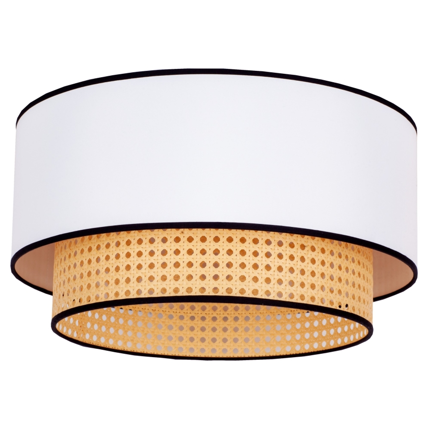 Duolla - Laevalgusti BOHO 1xE27/15W/230V d. 45 cm valge/rotang