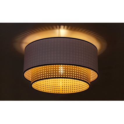 Duolla - Laevalgusti BOHO 1xE27/15W/230V d. 45 cm valge/rotang