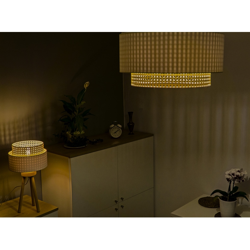 Duolla - Laevalgusti BOHO 3xE27/15W/230V d. 60 cm kreemjas/punutud