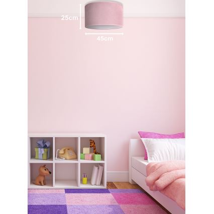 Duolla - Laevalgusti BRISTOL 1xE27/15W/230V diameeter 45 cm roosa/valge