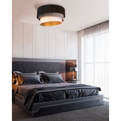 Duolla - Laevalgusti DEVON 1xE27/40W/230V d. 45 cm must/hall/beež