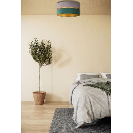 Duolla - Laevalgusti DUO 1xE27/15W/230V d. 40 cm hall/roheline/kuldne