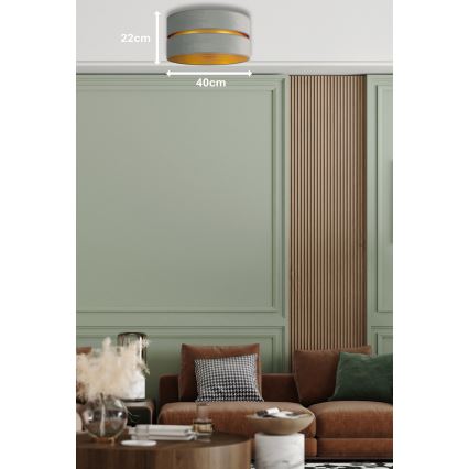 Duolla - Laevalgusti DUO 1xE27/15W/230V d. 40 cm heleroheline/kuldne