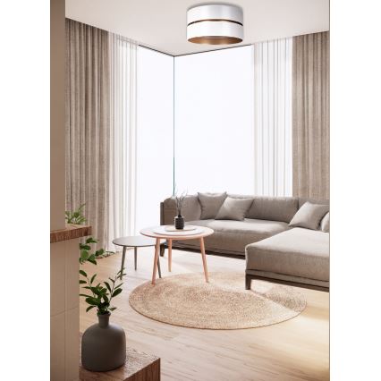 Duolla - Laevalgusti DUO 1xE27/15W/230V d. 40 cm valge/kuldne
