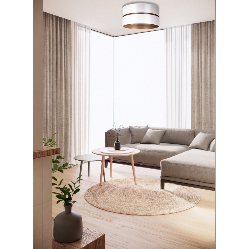 Duolla - Laevalgusti DUO 1xE27/15W/230V d. 40 cm valge/kuldne