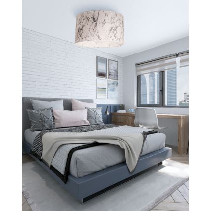Duolla - Laevalgusti MARBLE 1xE27/40W/230V d. 45 cm valge/hall