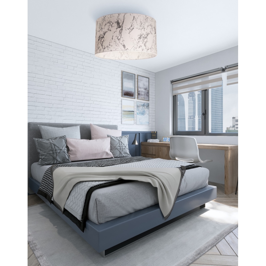 Duolla - Laevalgusti MARBLE 1xE27/40W/230V d. 45 cm valge/hall