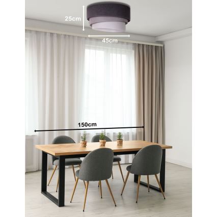 Duolla - Laevalgusti TRIO 1xE27/15W/230V diameeter 45 cm antratsiit/hall/valge