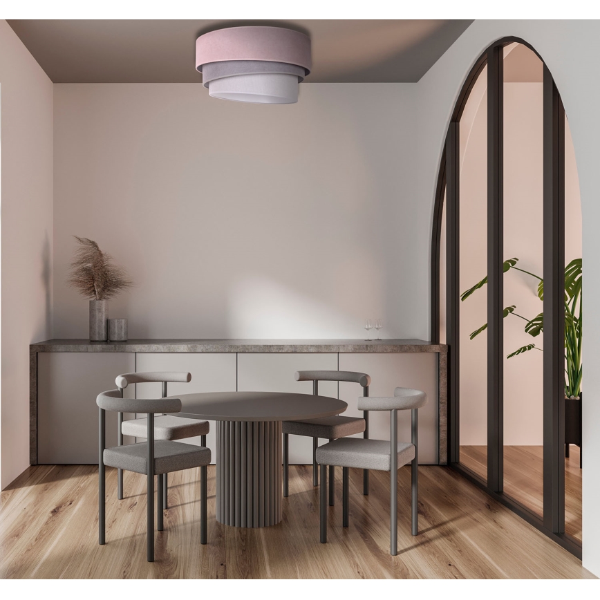 Duolla - Laevalgusti TRIO 1xE27/15W/230V diameeter 45 cm roosa/hall/valge