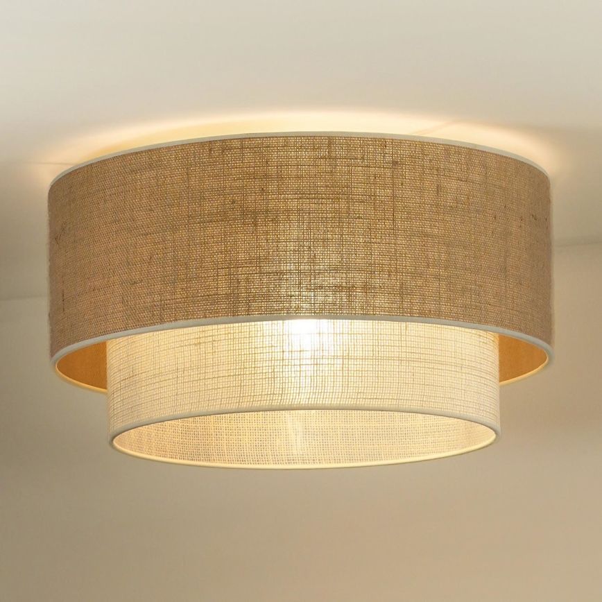 Duolla - Laevalgusti YUTE BOHO 1xE27/15W/230V d. 45 cm pruun/kreemikas