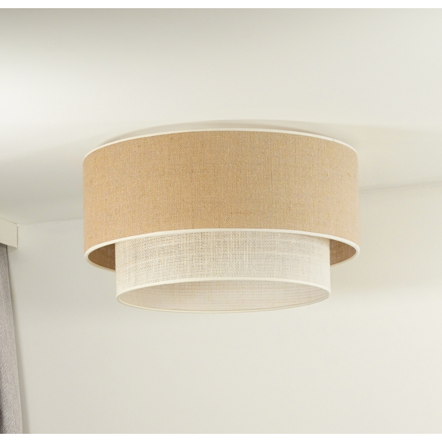 Duolla - Laevalgusti YUTE BOHO 1xE27/15W/230V d. 45 cm pruun/kreemikas