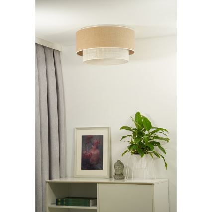 Duolla - Laevalgusti YUTE BOHO 1xE27/15W/230V d. 45 cm pruun/kreemikas