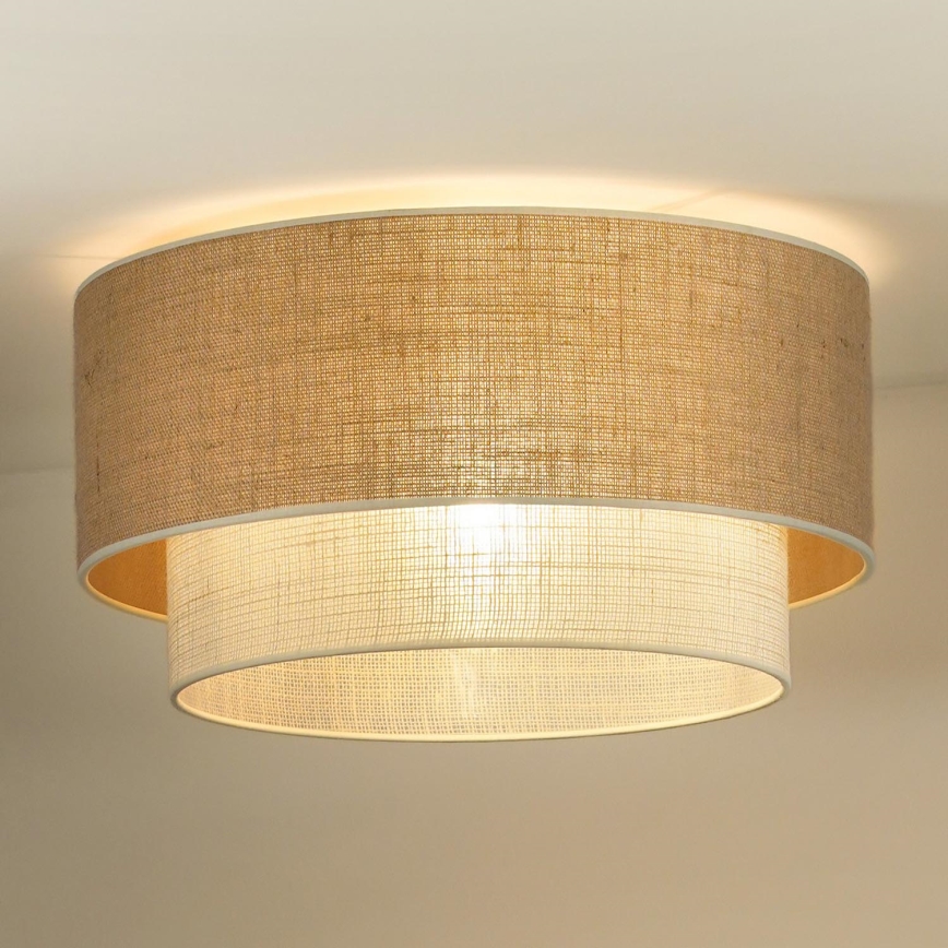 Duolla - Laevalgusti YUTE BOHO 3xE27/15W/230V d. 60 cm pruun/kreemikas